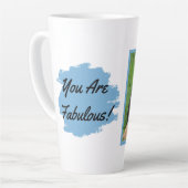 写真カスタマイズ「You Are Fabuous」 カフェラテマグ (左アングル)