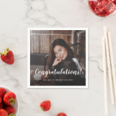 写真カスタムおめでとう スタンダードカクテルナプキン (インサイチュ)