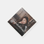 写真カスタムおめでとう スタンダードカクテルナプキン (角)