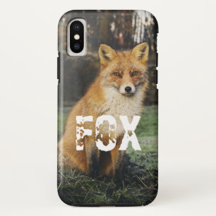 写真カスタムかわいいキツネ動物かわいい自然シック iPhone X ケース
