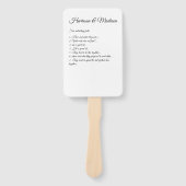 写真カスタムとスクリプトのカップルのおもしろい事実結婚の ハンドファン (正面)