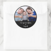 写真カスタムとテキストテンプレートの追加 ラウンドシール (バッグ)