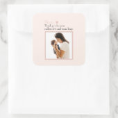 写真カスタムとハート付き母のデイエプロン スクエアシール (バッグ)