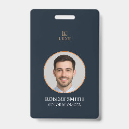 写真カスタムとバーコード付き従業員IDバッジ バッジ