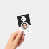 写真カスタムとバーコード付き従業員IDバッジ バッジ (Handheld)