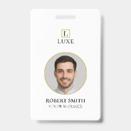 写真カスタムとバーコード付き従業員IDバッジ バッジ