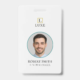 写真カスタムとバーコード付き従業員IDバッジ バッジ