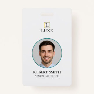 写真カスタムとバーコード付き従業員IDバッジ バッジ