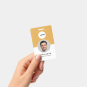 写真カスタムとバーコード付き従業員IDバッジ バッジ (手持ち)