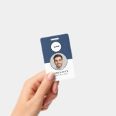 写真カスタムとバーコード付き従業員IDバッジ バッジ (手持ち)