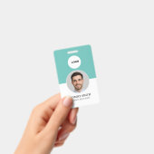 写真カスタムとバーコード付き従業員IDバッジ バッジ (手持ち)