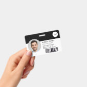 写真カスタムとバーコード付き従業員IDバッジ バッジ (手持ち)