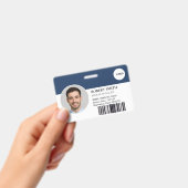 写真カスタムとバーコード付き従業員IDバッジ バッジ (手持ち)