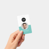 写真カスタムとバーコード付き従業員IDバッジ バッジ (手持ち)