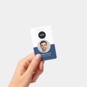 写真カスタムとバーコード付き従業員IDバッジ バッジ (手持ち)