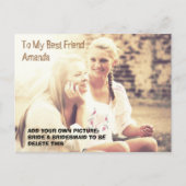 写真カスタムとメッセーパーソナライズされたジ インビテーションポストカード (正面)