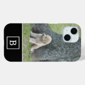 写真カスタムとモノグラムイニシャルブラックの追加 Case-Mate iPhoneケース (裏面 (横))