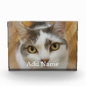 写真カスタムと名前のフォトブパーソナライズされたロック フォトブロック (正面)