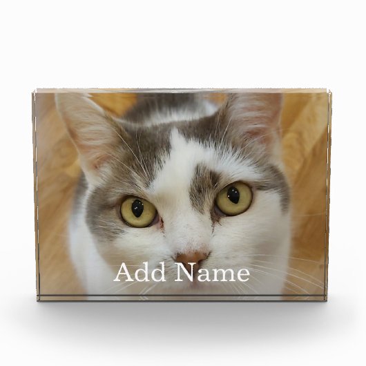 写真カスタムと名前のフォトブパーソナライズされたロック フォトブロック (正面)