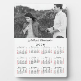 写真カスタムと名前2026カレンダー フォトプラーク