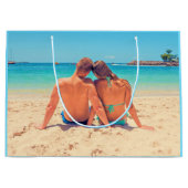 写真カスタムと抱き枕の写真お気に入りの ラージペーパーバッグ (正面)