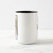 写真カスタムと文字おばあちゃん写真カップ付きマグカップ マグカップ (中央)