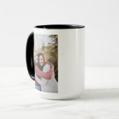 写真カスタムと文字おばあちゃん写真カップ付きマグカップ マグカップ (正面左)