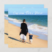 写真カスタムと文字が入ったフォトカード ノートカード (正面/裏面)