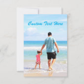 写真カスタムと文字が入ったフォトカード 招待状 (正面)