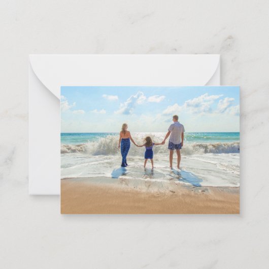 写真カスタムと文字が入ったフォトノートカード ノートカード (裏面)