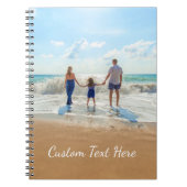 写真カスタムと文字が入ったフォトノートブック ノートブック (正面)