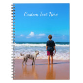 写真カスタムと文字が入ったフォトノートブック ノートブック (正面)