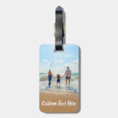 写真カスタムと文字が入ったフォトラゲージタグ ラゲッジタグ (裏面縦)