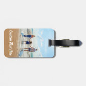 写真カスタムと文字が入ったフォトラゲージタグ ラゲッジタグ (裏面横)