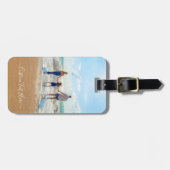 写真カスタムと文字が入ったフォトラゲージタグ ラゲッジタグ (正面横)