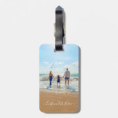 写真カスタムと文字が入ったフォトラゲージタグ ラゲッジタグ (裏面縦)