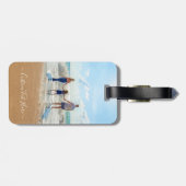 写真カスタムと文字が入ったフォトラゲージタグ ラゲッジタグ (裏面横)