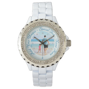 写真カスタムと文字で写真を見るギフト 腕時計