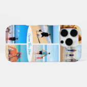 写真カスタムと文字のコラージュ iPhoneケース (裏面横)