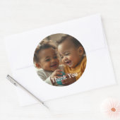 写真カスタムと文字のシール ラウンドシール (封筒)