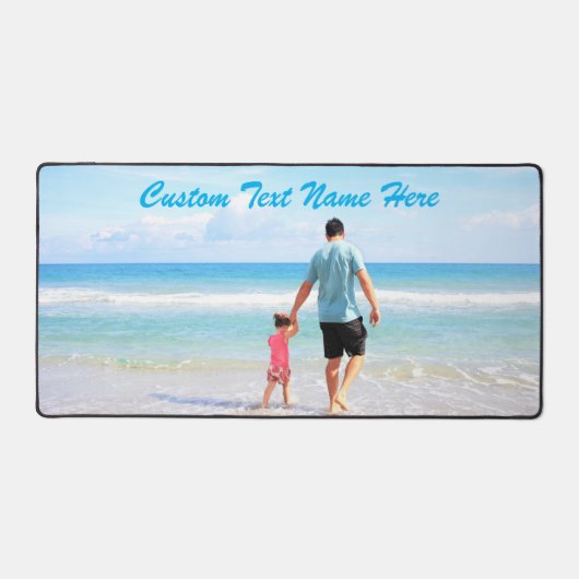 写真カスタムと文字のデスクパーソナライズされたマット デスクマット (正面)