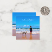 写真カスタムと文字のノートカード ノートカード (正面/裏面インサイチュ)