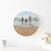 写真カスタムと文字のフォトクロック ラージ壁時計 (ホーム)