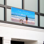 写真カスタムと文字のフォトバナー 横断幕 (ビルの外側)