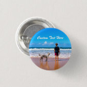 写真カスタムと文字のフォトボタン 缶バッジ (正面&裏面)