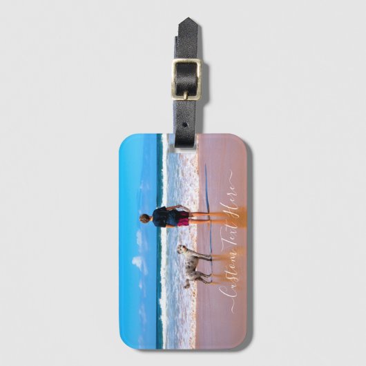 写真カスタムと文字のラゲージタグ ラゲッジタグ (正面縦)