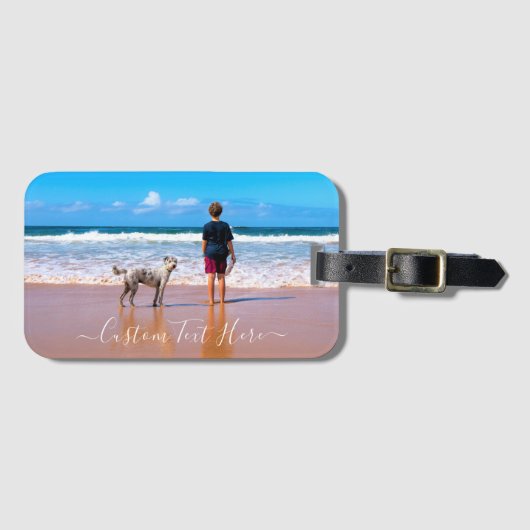 写真カスタムと文字のラゲージタグ ラゲッジタグ (正面横)