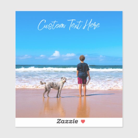 写真カスタムと文字の写真シール シール (シート)