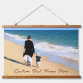 写真カスタムと文字の写真タペストリー 吊り下げ型タペストリー (正面)