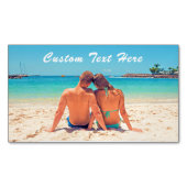 写真カスタムと文字の名刺マグネット マグネット名刺 (正面)